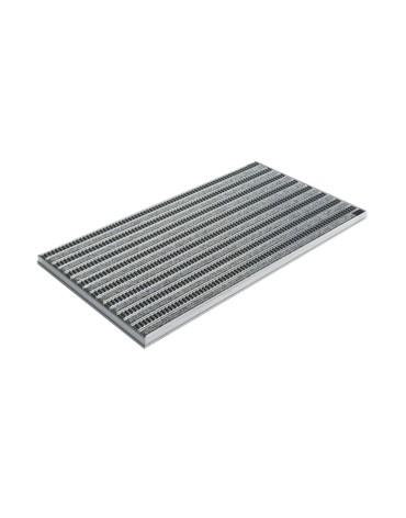 Ștergător de picioare încastrabil ACO Self Vario, cu ramă din aluminiu și grătar benzi textile si cauciucate, 750x500x30mm