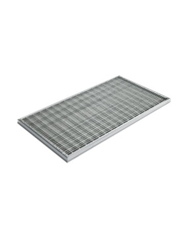 Ștergător de picioare încastrabil ACO Self Vario, cu ramă din aluminiu și grătar rețea ochiuri 30/10, 1000x500x30mm