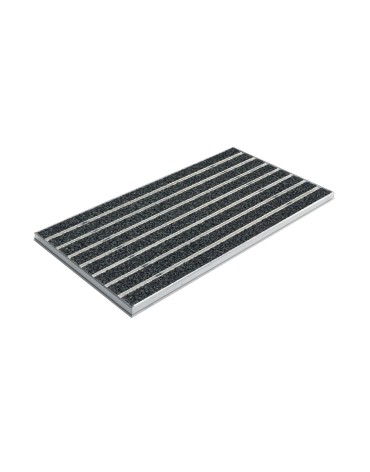 Ștergător de picioare încastrabil ACO Self Vario, cu ramă din aluminiu și grătar insertie textila pentru exterior, antracit, 1000x500x30mm