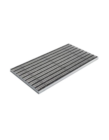 Ștergător de picioare încastrabil ACO Self Vario, cu ramă din aluminiu și grătar benzi textile si profile perie, 1000x500x30mm