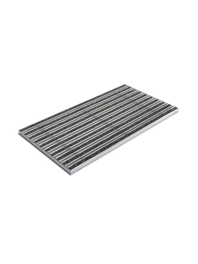 Ștergător de picioare încastrabil ACO Self Vario, cu ramă din aluminiu și grătar benzi textile si profile perie, 1000x500x30mm