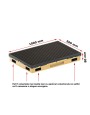 Ștergător de picioare încastrabil ACO Vario 2.0 Hybrid, cu tavă din beton cu polimeri și grătar cu inserție de cauciuc, antracit, 1000x500x80mm