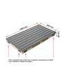 Ștergător de picioare încastrabil ACO Vario 2.0 Hybrid, cu tavă din beton cu polimeri și grătar benzi textile si cauciucate, 1000x500x80mm