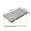 Ștergător de picioare încastrabil ACO Vario 2.0 Hybrid, cu tavă din beton cu polimeri și grătar profilat longitudinal, 750x500x80mm