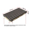 Ștergător de picioare încastrabil ACO Vario 2.0 Hybrid, cu tavă din beton cu polimeri și grătar insertie textila pentru exterior, maro, 750x500x80mm