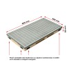 Ștergător de picioare încastrabil ACO Vario 2.0 Hybrid, cu tavă din beton cu polimeri și grătar profilat longitudinal, 600x400x80mm