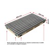 Ștergător de picioare încastrabil ACO Vario 2.0 Hybrid, cu tavă din beton cu polimeri și grătar benzi textile si profile perie, 600x400x80mm