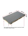 Ștergător de picioare încastrabil ACO Vario 2.0 Hybrid, cu tavă din beton cu polimeri și grătar benzi textile si cauciucate, 600x400x80mm