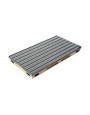 Ștergător de picioare încastrabil ACO Vario 2.0 Hybrid, cu tavă din beton cu polimeri și grătar benzi textile si cauciucate, 600x400x80mm