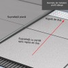 Profil din inox pentru compensare panta dus, ACO ShowerStep, stanga, lungime 990mm, inaltime 15mm, finisaj mat