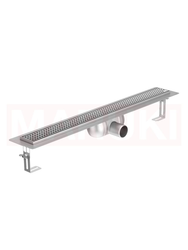 Rigola de dus din inox ACO ShowerDrain C  cu flansa orizontala, gratar Square, lungime 685mm, h=92mm