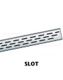 Rigola de dus din inox ACO ShowerDrain C  cu flansa orizontala, gratar Slot, lungime 685mm, h=92mm