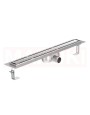 Rigola de dus din inox ACO ShowerDrain C  cu flansa orizontala, gratar Massive, lungime 685mm, h=92mm