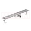 Rigola de dus din inox ACO ShowerDrain C  cu flansa orizontala, gratar Wave, lungime 785mm, h=92mm