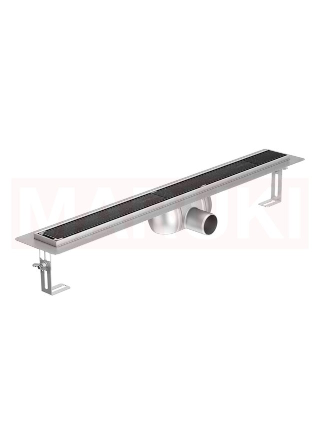 Rigola de dus din inox ACO ShowerDrain C  cu flansa orizontala, gratar Tile, lungime 885mm, h=92mm