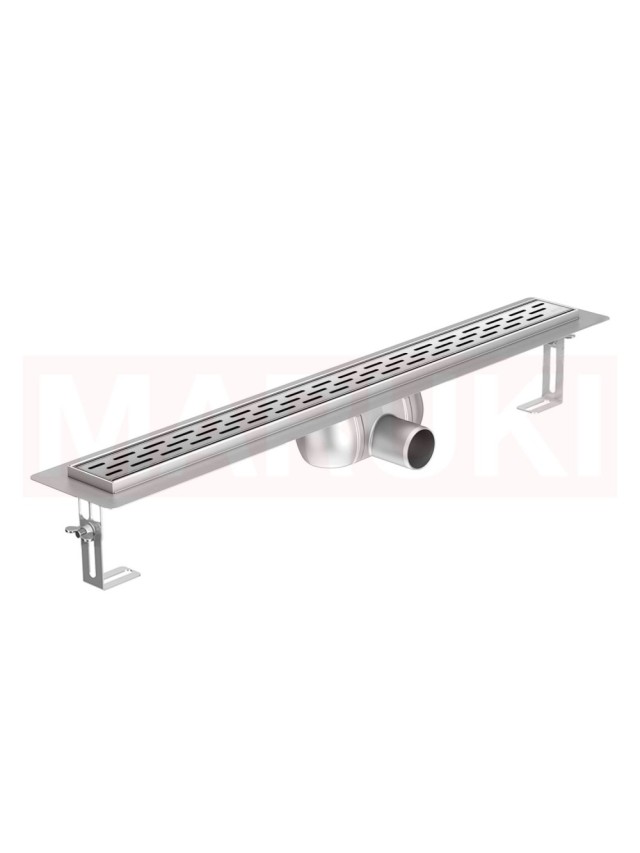 Rigola de dus din inox ACO ShowerDrain C  cu flansa orizontala, gratar Slot, lungime 985mm, h=92mm