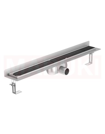 Rigola de dus din inox ACO ShowerDrain C  cu flansa perete, gratar Tile, lungime 685mm, h=92mm