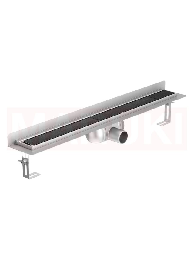 Rigola de dus din inox ACO ShowerDrain C  cu flansa perete, gratar Tile, lungime 685mm, h=92mm