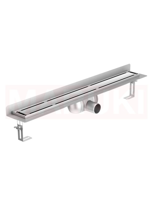 Rigola de dus din inox ACO ShowerDrain C  cu flansa perete, gratar Massive, lungime 685mm, h=92mm