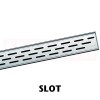 Rigola de dus din inox ACO ShowerDrain C  cu flansa perete, gratar Slot, lungime 785mm, h=92mm