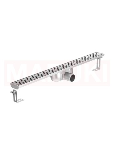 Rigola de dus din inox ACO ShowerDrain C  fara flansa, gratar Slot, lungime 785mm, h=92mm