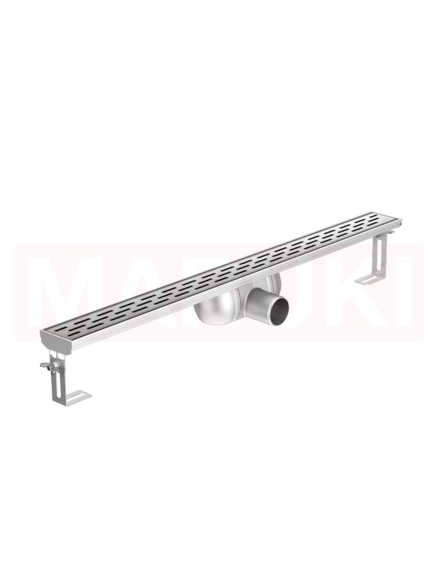 Rigola de dus din inox ACO ShowerDrain C  fara flansa, gratar Slot, lungime 1185mm, h=92mm