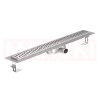 Rigola de dus din inox ACO ShowerDrain C  cu flansa orizontala, gratar Wave, lungime 585mm, h=69mm