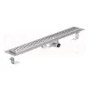 Rigola de dus din inox ACO ShowerDrain C  cu flansa orizontala, gratar Wave, lungime 585mm, h=69mm