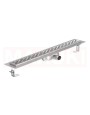Rigola de dus din inox ACO ShowerDrain C  cu flansa orizontala, gratar Slot, lungime 585mm, h=69mm