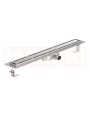 Rigola de dus din inox ACO ShowerDrain C  cu flansa orizontala, gratar Massive, lungime 585mm, h=69mm