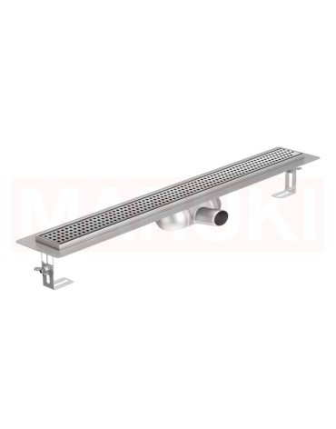 Rigola de dus din inox ACO ShowerDrain C  cu flansa orizontala, gratar Square, lungime 685mm, h=69mm