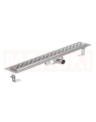 Rigola de dus din inox ACO ShowerDrain C  cu flansa orizontala, gratar Slot, lungime 685mm, h=69mm