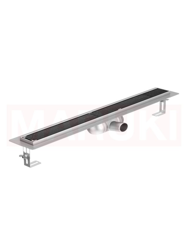 Rigola de dus din inox ACO ShowerDrain C  cu flansa orizontala, gratar Tile, lungime 685mm, h=69mm