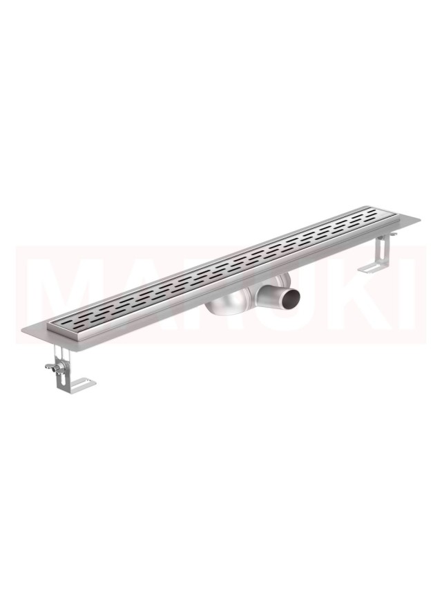 Rigola de dus din inox ACO ShowerDrain C  cu flansa orizontala, gratar Slot, lungime 785mm, h=69mm