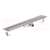 Rigola de dus din inox ACO ShowerDrain C  cu flansa orizontala, gratar Slot, lungime 985mm, h=69mm