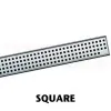 Rigola de dus din inox ACO ShowerDrain C  cu flansa perete, gratar Square, lungime 585mm, h=69mm