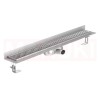 Rigola de dus din inox ACO ShowerDrain C  cu flansa perete, gratar Square, lungime 885mm, h=69mm