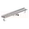 Rigola de dus din inox ACO ShowerDrain C  cu flansa perete, gratar Massive, lungime 885mm, h=69mm