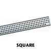 Rigola de dus din inox ACO ShowerDrain C  cu flansa perete, gratar Square, lungime 985mm, h=69mm