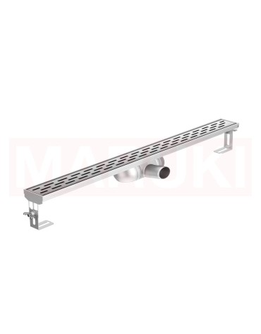 Rigola de dus din inox ACO ShowerDrain C  fara flansa, gratar Slot, lungime 585mm, h=69mm