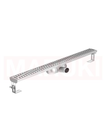 Rigola de dus din inox ACO ShowerDrain C  fara flansa, gratar Wave, lungime 685mm, h=69mm