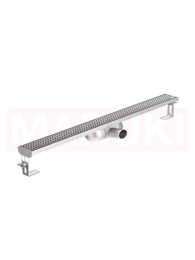 Rigola de dus din inox ACO ShowerDrain C  fara flansa, gratar Square, lungime 985mm, h=69mm