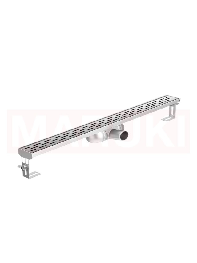 Rigola de dus din inox ACO ShowerDrain C  fara flansa, gratar Slot, lungime 985mm, h=69mm