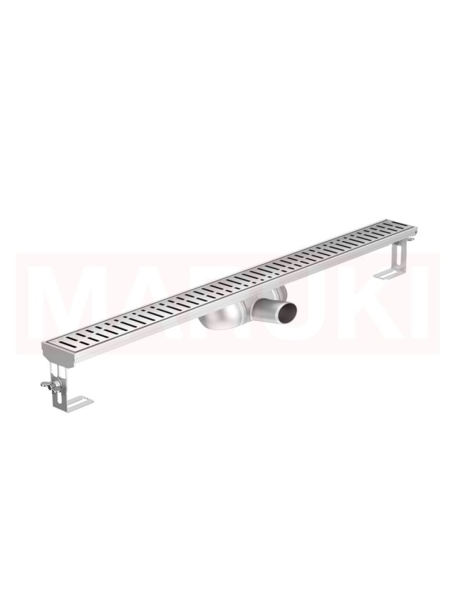 Rigola de dus din inox ACO ShowerDrain C  fara flansa, gratar Wave, lungime 1085mm, h=69mm