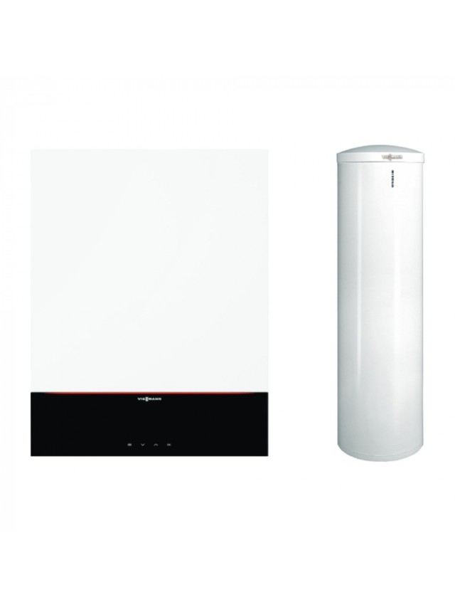 Pachet centrală termică Viessmann Vitodens 200-W 25kW cu afișaj digital 3.5” cu boiler monovalent Vitocell 200 litri 