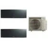 Aparat de aer conditionat multisplit Daikin EMURA cu doua unitati interne, 9000 BTU Black, 2xFTXJ25AB-2MXM40A, Flash Streamer si Ioni de Argint, Efect Coanda si Senzor de prezenta