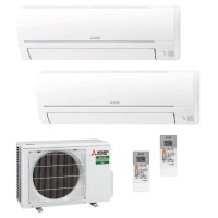 Aparat de aer conditionat multisplit Mitsubishi Electric cu doua unitati interne 9000 BTU, MXZ-2HA40VF-2xMSZ-DW25VF, 5 ANI Garantie