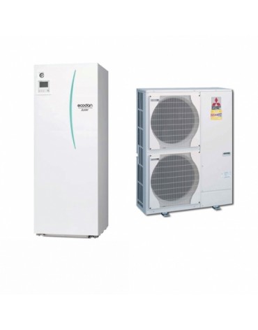 Pompă de caldură pentru încălzire, răcire și preparare apă caldă Mitsubishi Electric Zubadan ERST20C-VM2D+PUHZ-SHW112YAA 11,2 KW-compact