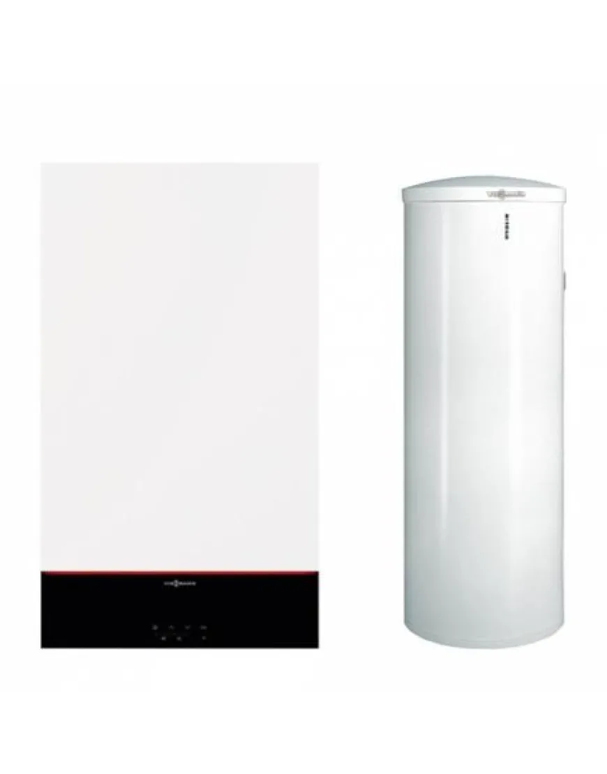 Pachet centrala termica Viessmann Vitodens 100-W S1 25kW cu boiler monovalent Vitocell 200 litri + CADOU 12 Luni Extragarantie