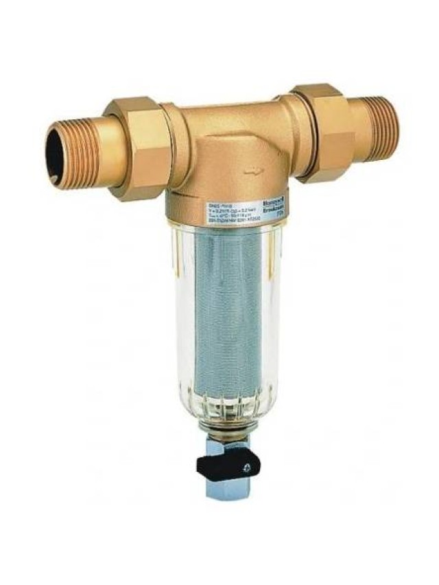 Filtru cu purjare FF 06 – 1 ¼ AA, sită din inox 100microni, racord cu semi-olandezi, DN25